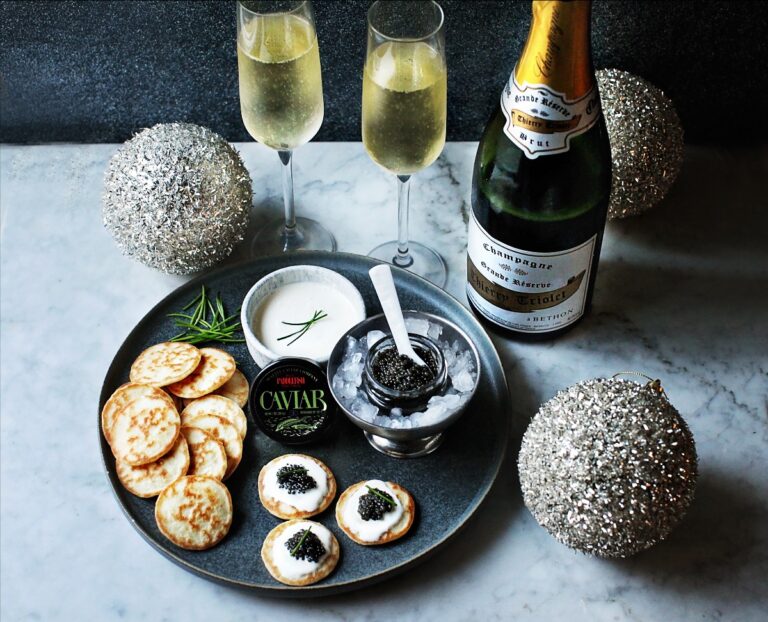 The New Year’s Eve Trio: Champagne, Caviar & Blini