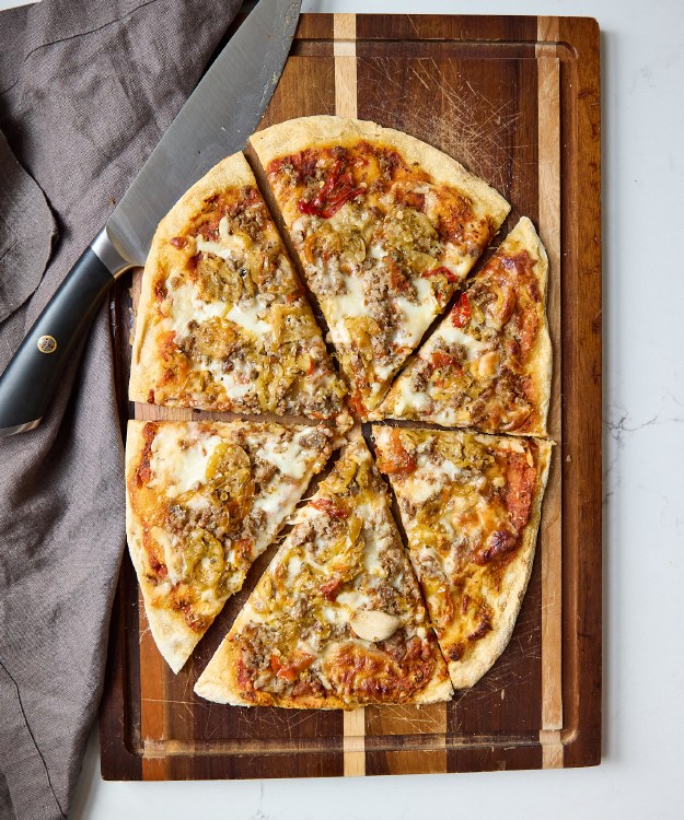 DeLaurenti's Frozen Sausage Dust & Suhey Pepper Pizza